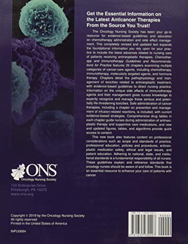 Chemotherapy and Immunotherapy Guidelines and Recommendations for Practice