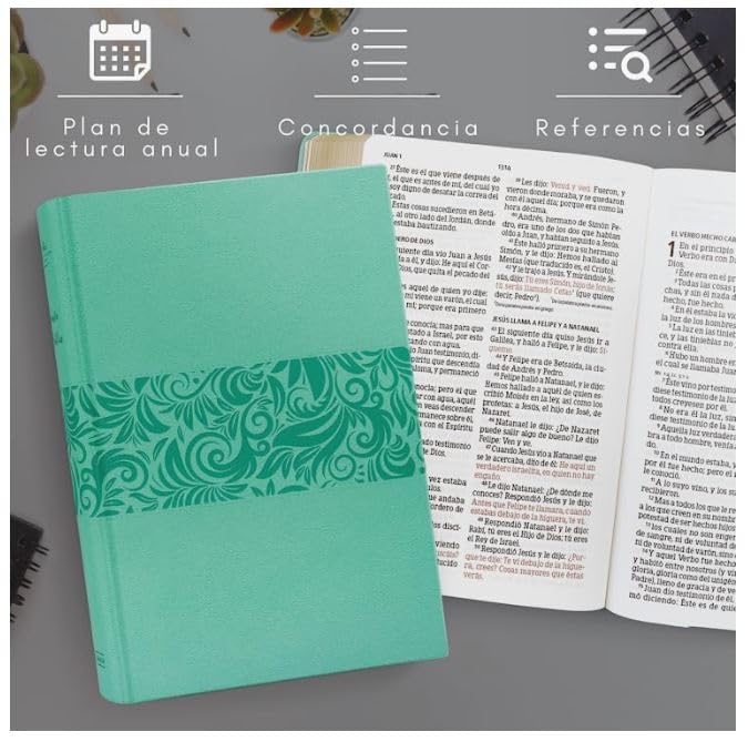 Biblia Reina Valera 1960 para Regalos y Premios. Smil piel, turquesa  RVR 1960 Gift and Award Holy Bible, LeatherTouch, Turquoise (Spanish Edition)