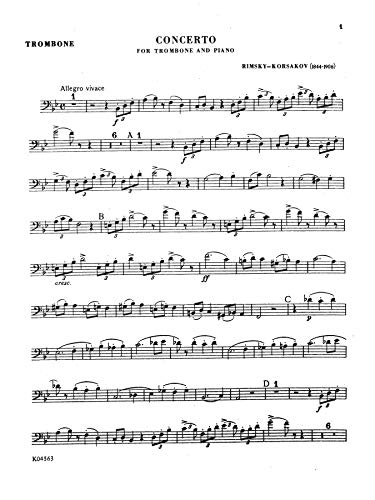 Concerto: For Trombone and Piano: Kalmus Classic Edition (Kalmus Edition)