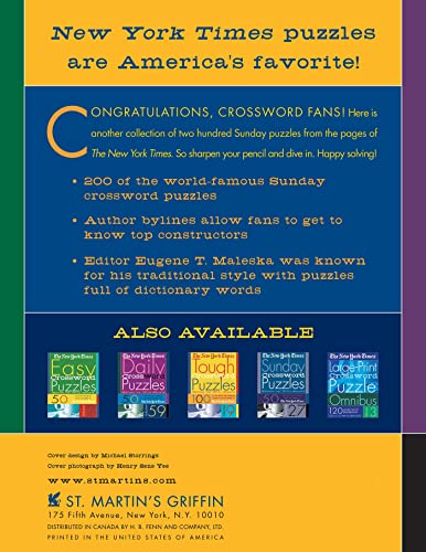 The New York Times Sunday Crossword Omnibus- vol 6
