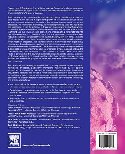 Advanced Nanomaterials for Membrane Synthesis and Its Applications (Micro and Nano Technologies)