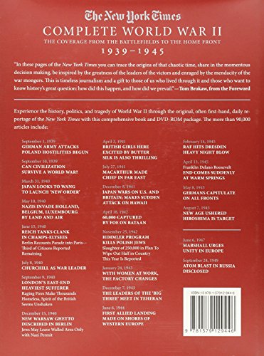 NEW YORK TIMES COMPLETE WORLD WAR II: All the Coverage from the Battlefields and the Home Front