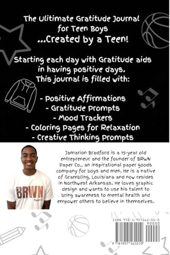 Gratitude Journal: For Teen Boys