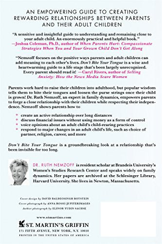 Don't Bite Your Tongue: How to Foster Rewarding Relationships with your Adult Children