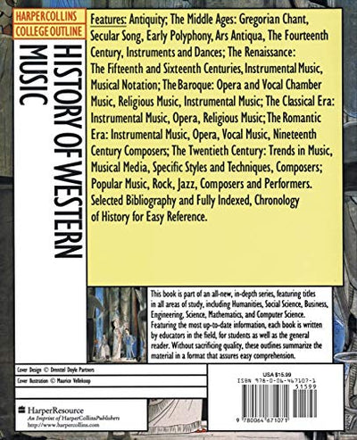 HarperCollins College Outline History of Western Music (HARPERCOLLINS COLLEGE OUTLINE SERIES)