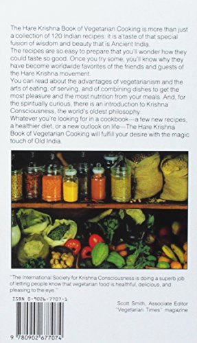 The Hare Krishna Book of Vegetarian Cooking — back cover