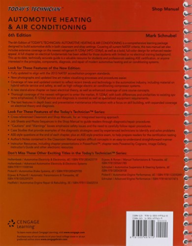 Today's Technician: Automotive Heating & Air Conditioning Shop Manual (Todays Technician)