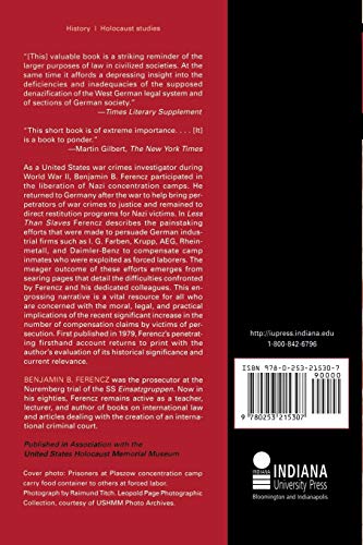 Less Than Slaves: Jewish Forced Labor and the Quest for Compensation