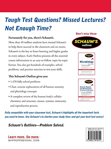 Schaum's Outline of Human Anatomy and Physiology: 1,470 Solved Problems + 22 Videos (Schaum's Outlines)