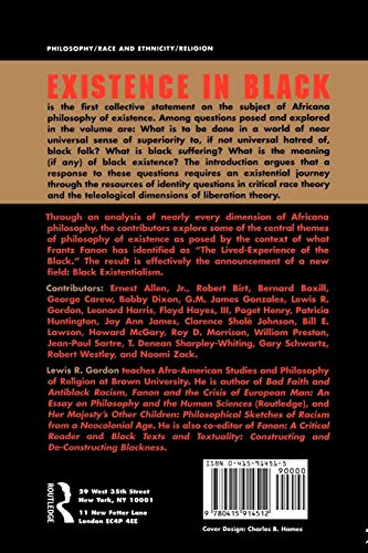 Existence in Black by Gordon, Lewis R.