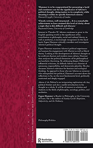 Adorno and the Political (Thinking the Political)
