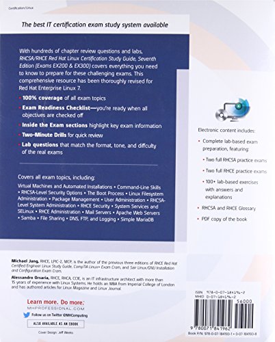 RHCSA/RHCE Red Hat Linux Certification Study Guide, Seventh Edition (Exams EX200 & EX300) (RHCSA/RHCE Red Hat Enterprise Linux Certification Study Guide)