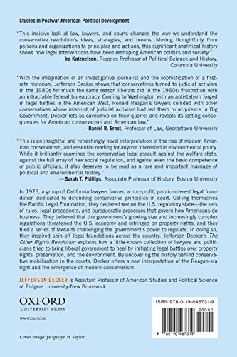 The Other Rights Revolution: Conservative Lawyers and the Remaking of American Government (Studies in Postwar American Political Development)