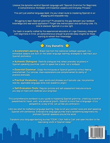 Spanish Grammar For Beginners: A Comprehensive Workbook with Essential Lessons and Everyday Phrases