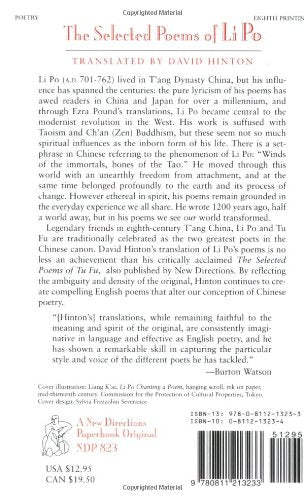 The Selected Poems of Li Po — back cover