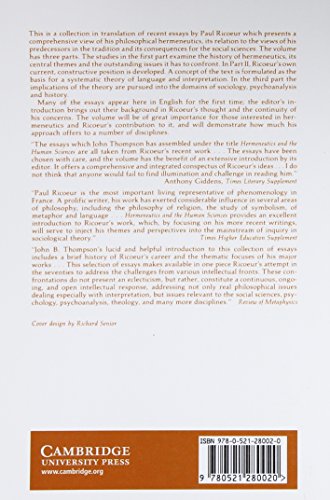 Hermeneutics and the Human Sciences: Essays on Language, Action and Interpretation