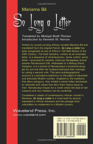 So Long a Letter — back cover