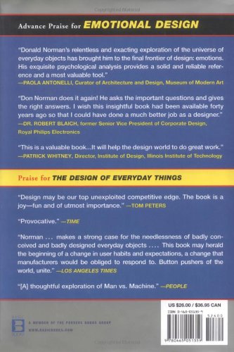 Emotional Design: Why We Love (or Hate) Everyday Things — back cover