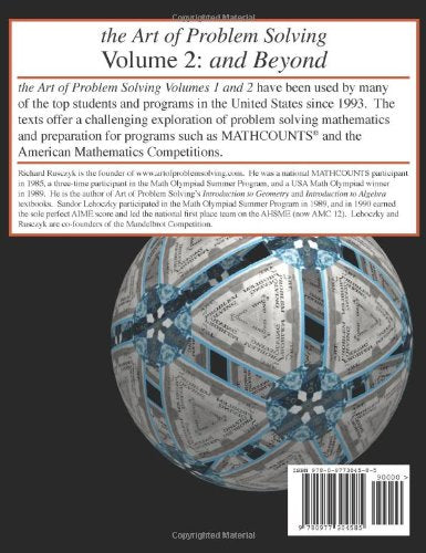 The Art of Problem Solving, Vol. 2: And Beyond — back cover
