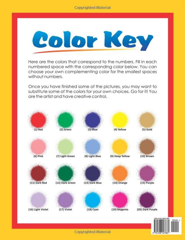 Large Print Adult Coloring Book Color By Number: Flowers & Easy Designs (Beautiful Adult Coloring Books)
