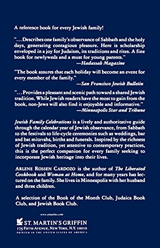 Jewish Family Celebrations: The Sabbath, Festivals, and Ceremonies