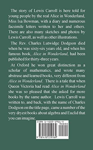 The Story of Lewis Carroll: Told for Young People by the Real Alice in Wonderland, Miss ISA Bowman