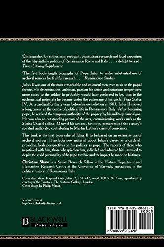 Julius II: The Warrior Pope — back cover