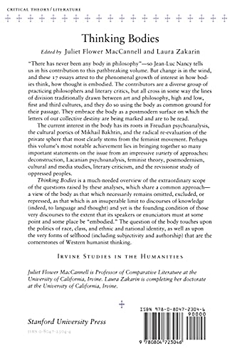 Thinking Bodies (Irvine Studies in the Humanities) — back cover