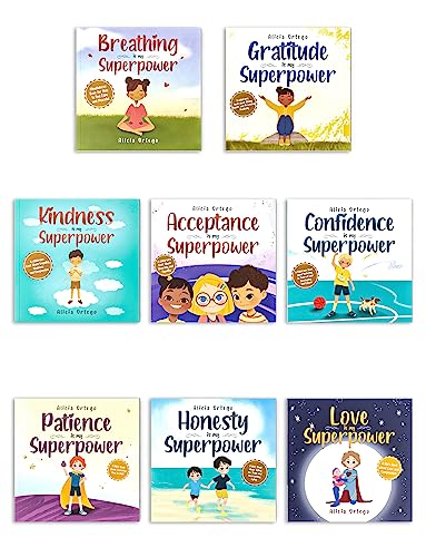 My Superpower Values 8 Book Box Set (Books 1-8: Kindness, Mindfulness, Acceptance, Gratitude, Confidence, Honesty, Patience, and Love) (My Superpower Books)