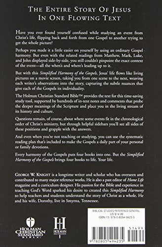 A Simplified Harmony of the Gospels: Using the Text of the HCSB