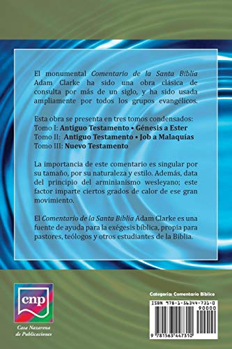 Adam Clarke, Comentario de La Santa Biblia, Tomo 1 (Spanish Edition)
