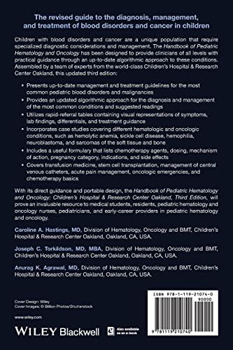 Handbook of Pediatric Hematology and Oncology: Children's Hospital and Research Center Oakland