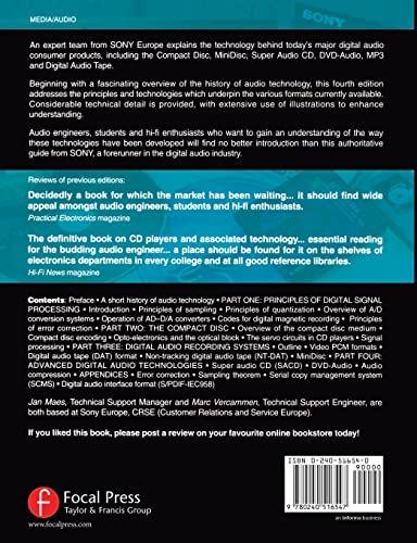 Digital Audio Technology: A Guide to CD, MiniDisc, SACD, DVD(A), MP3 and DAT