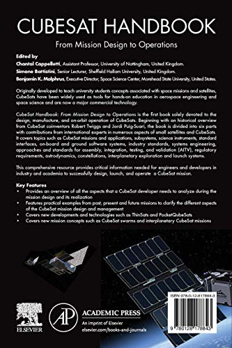 CubeSat Handbook: From Mission Design to Operations — back cover