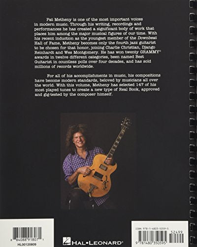 The Pat Metheny Real Book - Jazz Fake Book for C Instruments  147 Songs Including Last Train Home Better Days Ahead and Phase Dance  Hal Leonard Sheet Music for Jazz Musicians and Improvisers