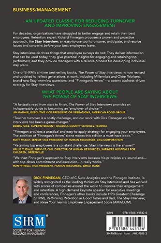 The Power of Stay Interviews for Engagement and Retention: Second Edition