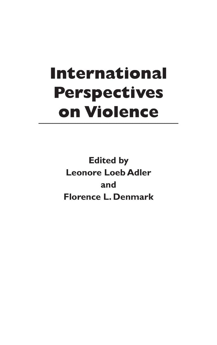 International Perspectives on Violence: