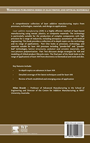 Laser Additive Manufacturing: Materials, Design, Technologies, and Applications (Woodhead Publishing Series in Electronic and Optical Materials)