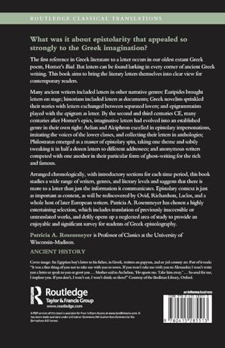 Ancient Greek Literary Letters (Routledge Classical Translations)