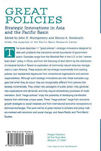 Great Policies: Strategic Innovations in Asia and the Pacific Basin