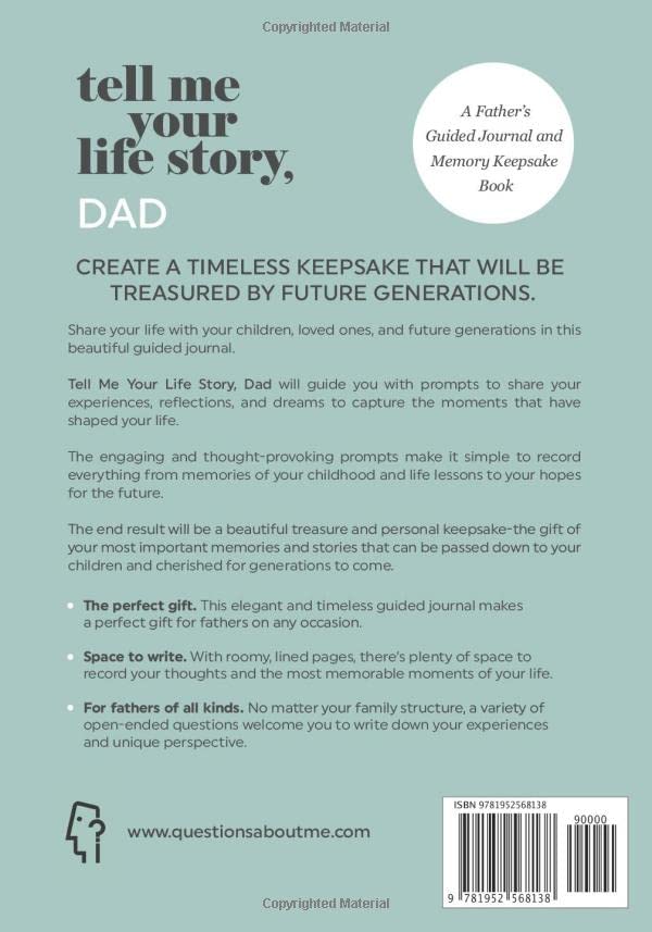 Tell Me Your Life Story, Dad: A Father's Guided Journal & M