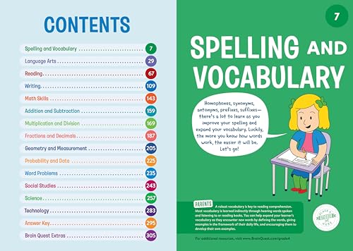Brain Quest Workbook: 4th Grade Revised Edition — back cover