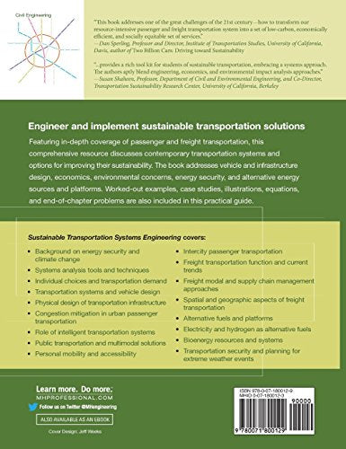 Sustainable Transportation Systems Engineering: Evaluation & Implementation