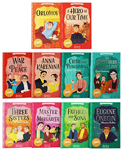 Tolstoy's War and Peace and Other Stories Easy Classic Epic Collection 10 Books Box set (War and Peace, Anna Karenina, Crime and Punishment, The Brothers Karamazov....and more)
