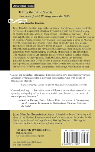 Telling the Little Secrets: American Jewish Writing since the 1980s