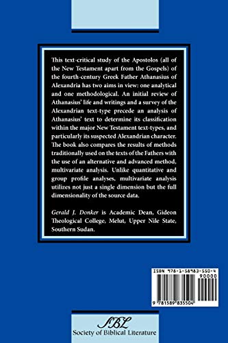 The Text of the Apostolos in Athanasius of Alexandria (New Testament in the Greek Fathers)