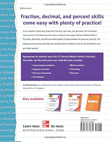 Practice Makes Perfect: Fractions, Decimals, and Percents (Practice Makes Perfect Series)