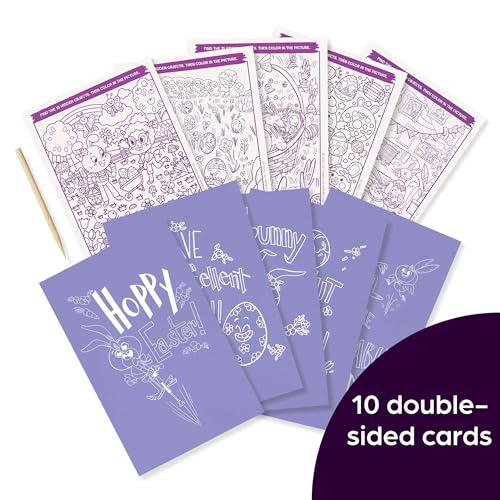 Scratch-and-Play Easter Hidden Pictures: Easter Scratch Art Activity, 10 Easter Cards for Family Fun On the Go with Hidden Pictures Puzzles and ... Messages for Kids 6-9 (Highlights Fun to Go)