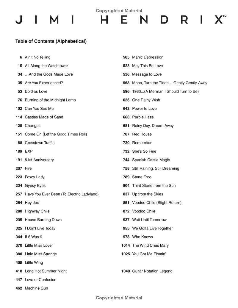 Jimi Hendrix - The Complete Scores