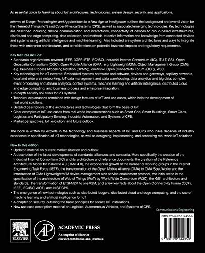 Internet of Things: Technologies and Applications for a New Age of Intelligence